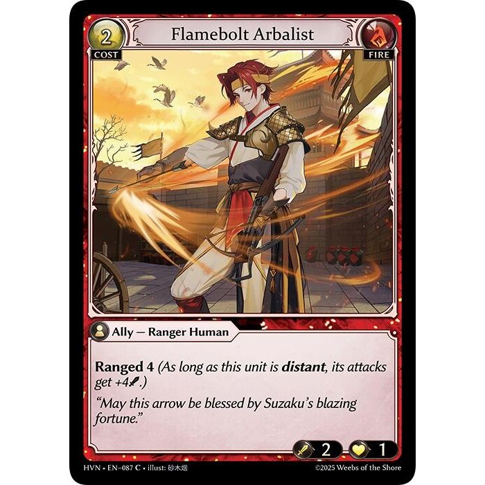 Image for Flamebolt Arbalist (087) (Abyssal Heaven) - Grand Archive TCG