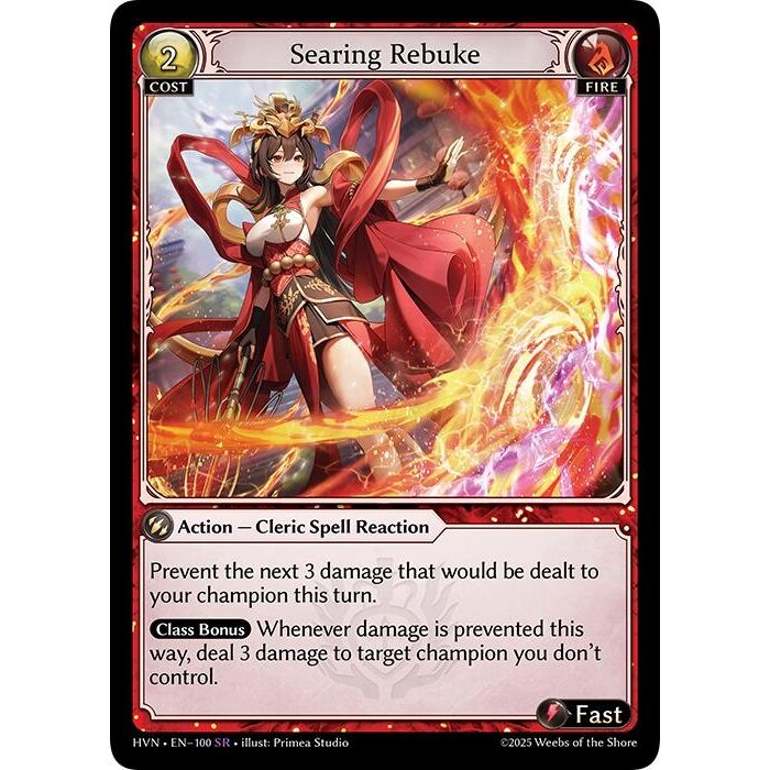 Image for Searing Rebuke (100) (Abyssal Heaven) - Grand Archive TCG