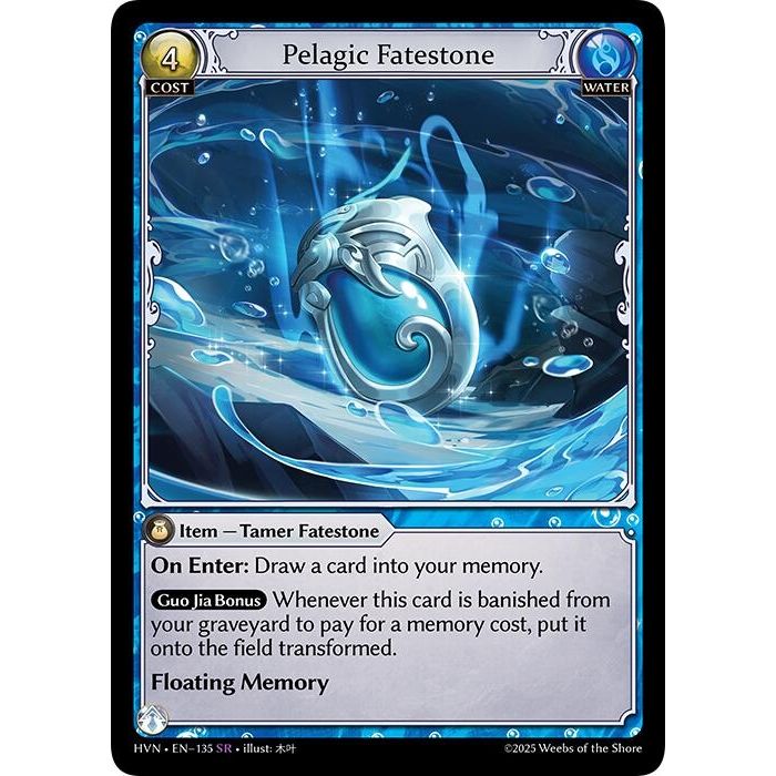 Image for Pelagic Fatestone // Slick Torrentrider (135) (Abyssal Heaven) - Grand Archive TCG