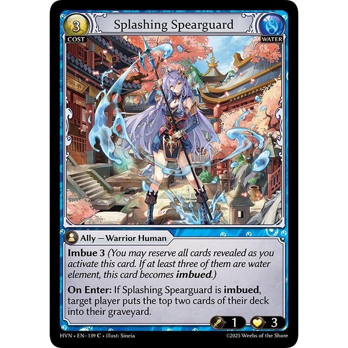 Image for Splashing Spearguard (139) (Abyssal Heaven) - Grand Archive TCG