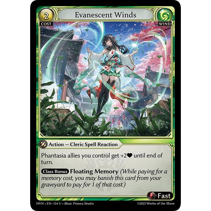 Image for Evanescent Winds (154) (Abyssal Heaven) - Grand Archive TCG