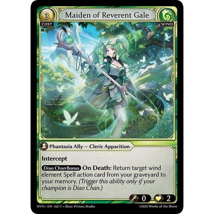 Image for Maiden of Reverent Gale (162) (Abyssal Heaven) - Grand Archive TCG