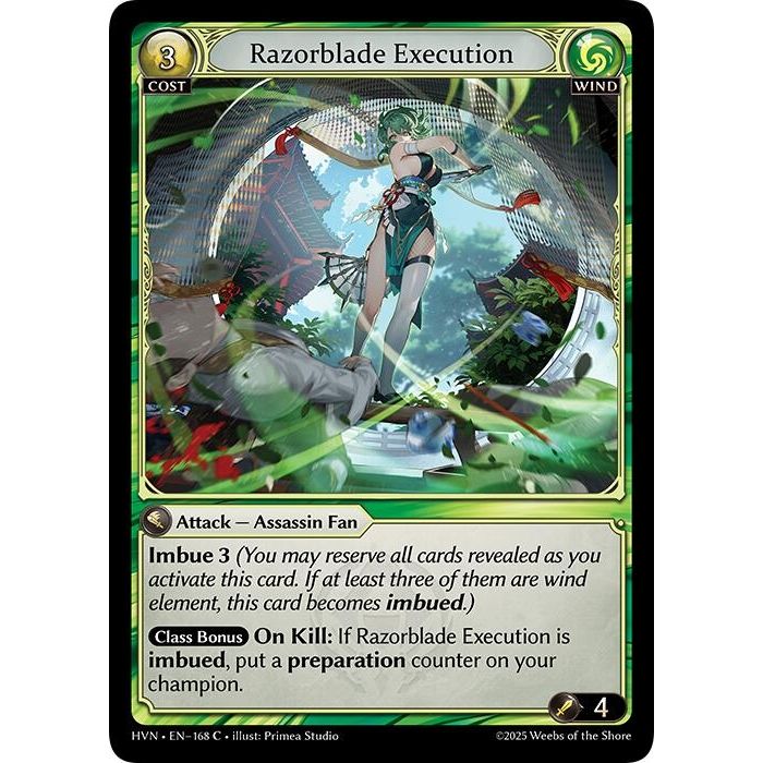Image for Razorblade Execution (168) (Abyssal Heaven) - Grand Archive TCG