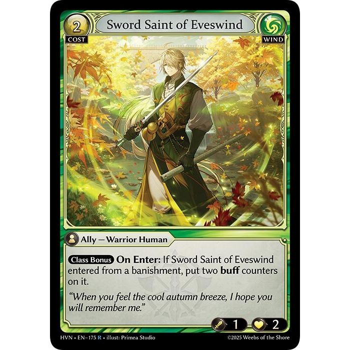 Image for Sword Saint of Eveswind (175) (Abyssal Heaven) - Grand Archive TCG