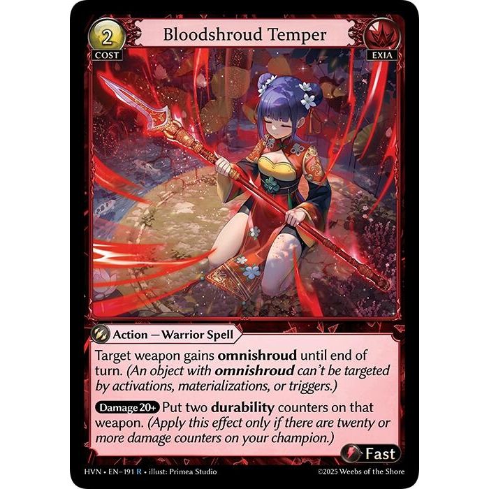 Image for Bloodshroud Temper (191) (Abyssal Heaven) - Grand Archive TCG