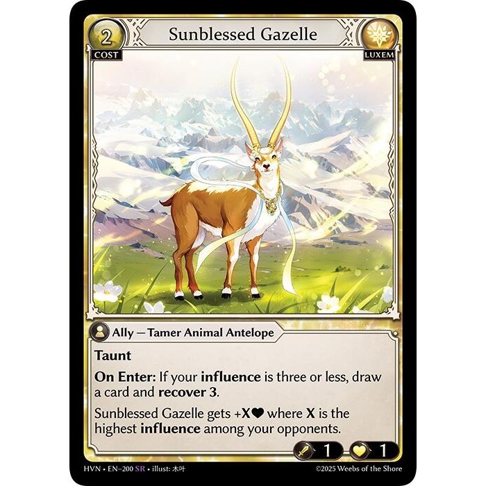 Image for Sunblessed Gazelle (200) (Abyssal Heaven) - Grand Archive TCG