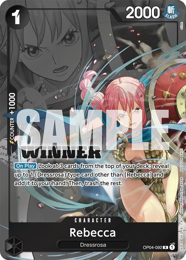 Image for Rebecca (Winner Pack 2025 Vol. 2) (OP04-092) (One Piece Promotion Cards) (OP-PR) - One Piece Card Game