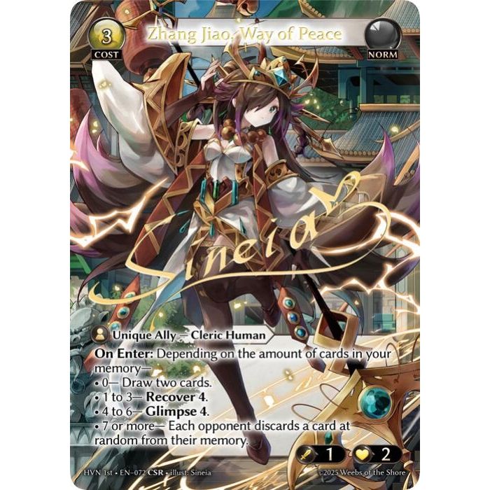Image for Zhang Jiao, Way of Peace (CSR) (072) (Abyssal Heaven) - Grand Archive TCG