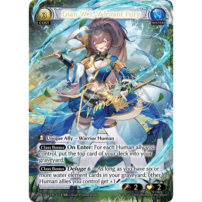 Image for Dian Wei, Valorant Fury (CSR) (117) (Abyssal Heaven) - Grand Archive TCG