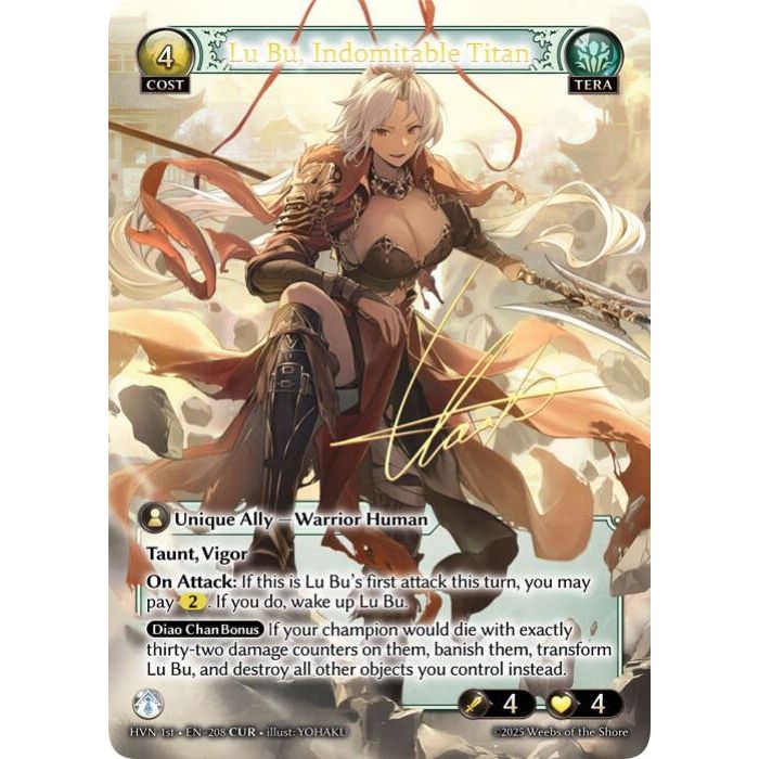 Image for Lu Bu, Indomitable Titan (CUR) (208) (Abyssal Heaven) - Grand Archive TCG