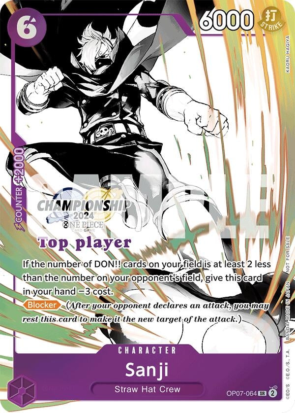 Image for Sanji (Championship 2024 Top Player Pack Vol. 2) (OP07-064) (One Piece Promotion Cards) (OP-PR) - One Piece Card Game