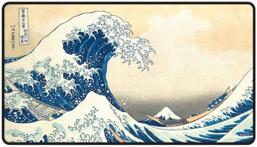 Image for Ultra Pro: Fine Art Black-Stitched Playmat - The Great Wave Off Kanagawa - Playmats