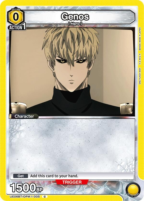 Image for Genos (005) (Box Topper Foil) (UE06BT/OPM-1-005) (UE06BT: One Punch Man) (UE06BT) - Union Arena