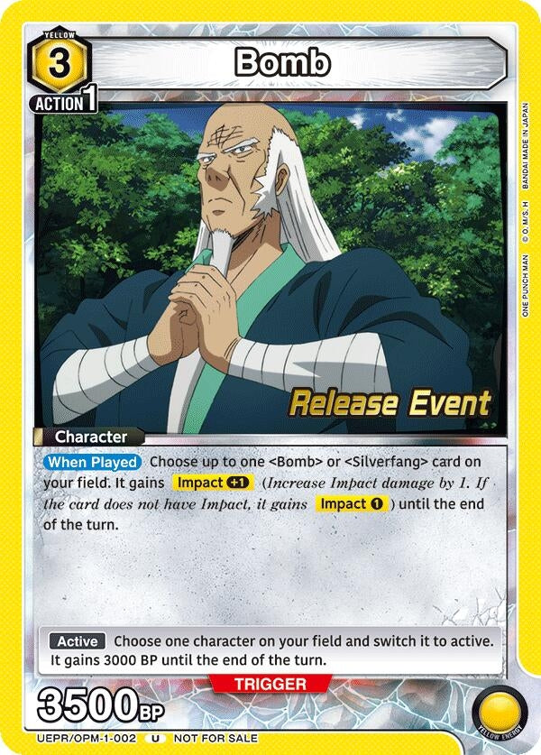 Image for Bomb (002) (UEPR/OPM-1-002) (UE06BT: One Punch Man Release Event Cards) (UE06BT_RE) - Union Arena