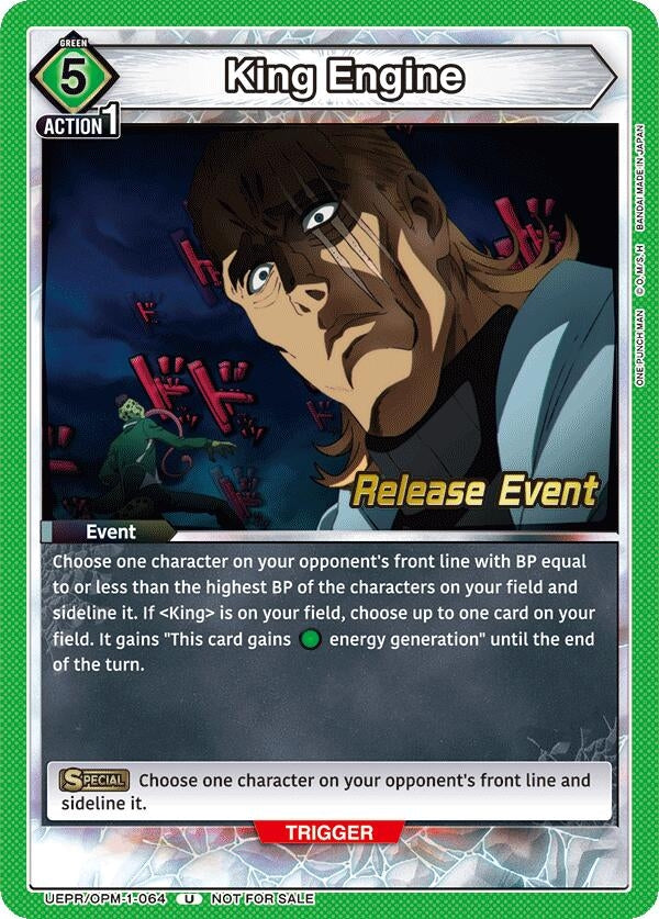 Image for King Engine (UEPR/OPM-1-064) (UE06BT: One Punch Man Release Event Cards) (UE06BT_RE) - Union Arena