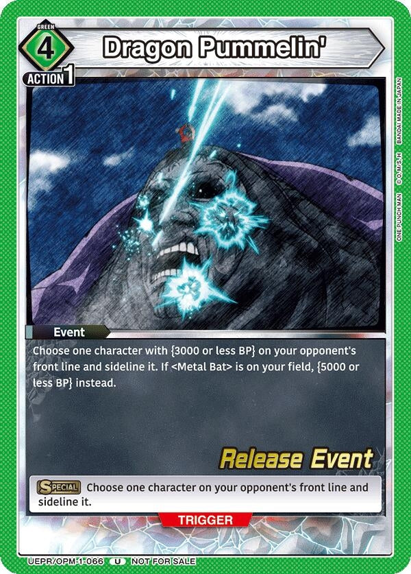 Image for Dragon Pummelin' (UEPR/OPM-1-066) (UE06BT: One Punch Man Release Event Cards) (UE06BT_RE) - Union Arena