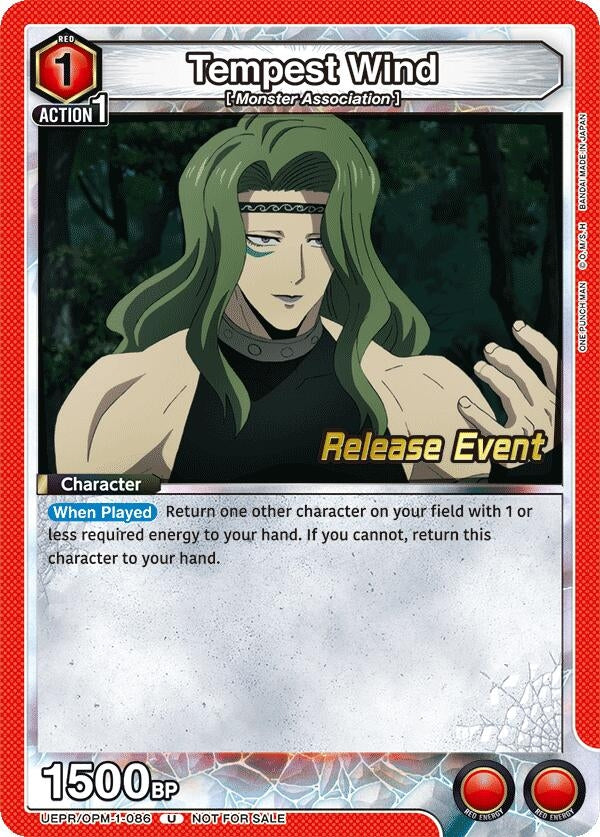 Image for Tempest Wind (UEPR/OPM-1-086) (UE06BT: One Punch Man Release Event Cards) (UE06BT_RE) - Union Arena