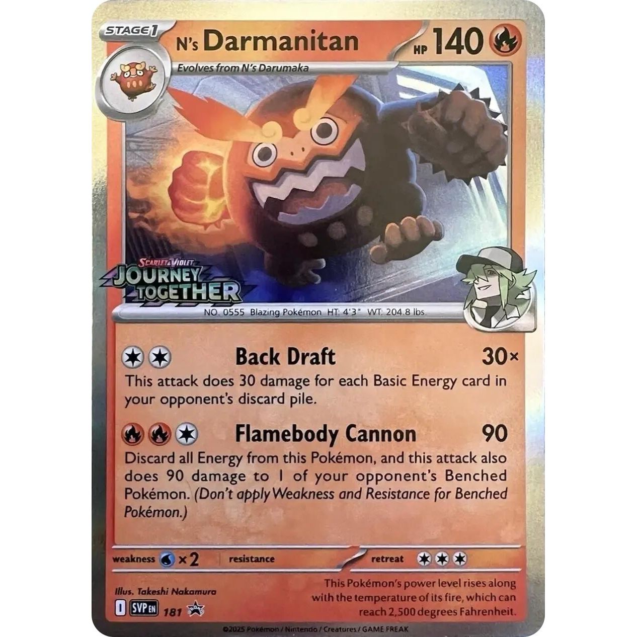 N's Darmanitan - 181 (Prerelease) (181) (SV: Scarlet & Violet Promo Cards) - PokeBox USA