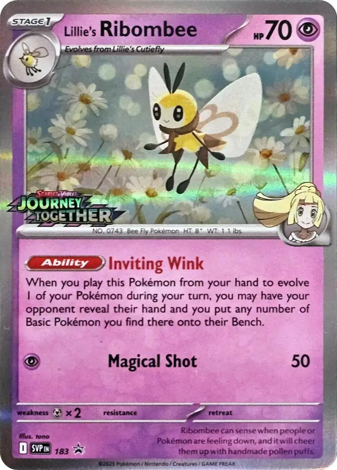 Image for Lillie's Ribombee - 183 (Prerelease) (183) (SV: Scarlet & Violet Promo Cards) (SVP) - Pokemon