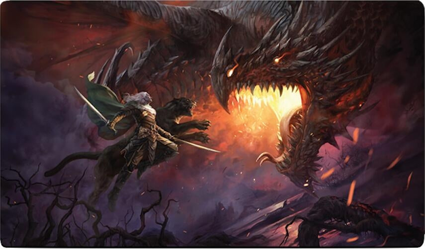 Image for Magali Villeneuve Playmat for Magic: The Gathering (Kickstarter Exclusive) - Drizz't & Guenhwyvar) - Playmats