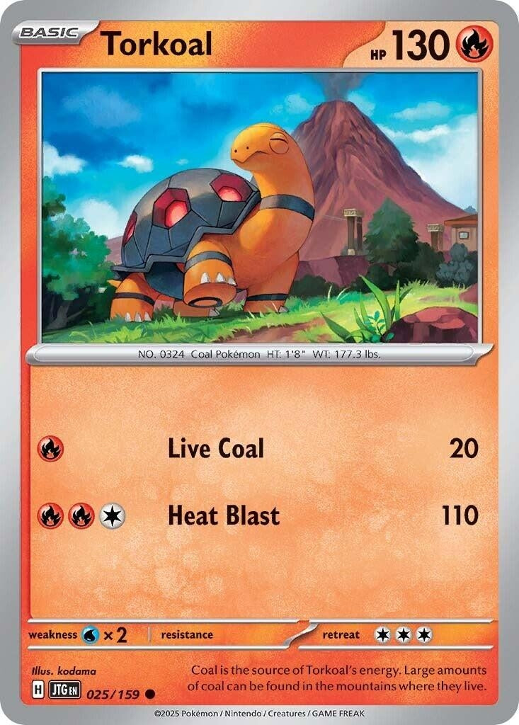 Image for Torkoal (025/159) (SV09: Journey Together) - Pokemon