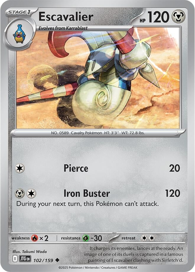 Image for Escavalier (102/159) (SV09: Journey Together) - Pokemon
