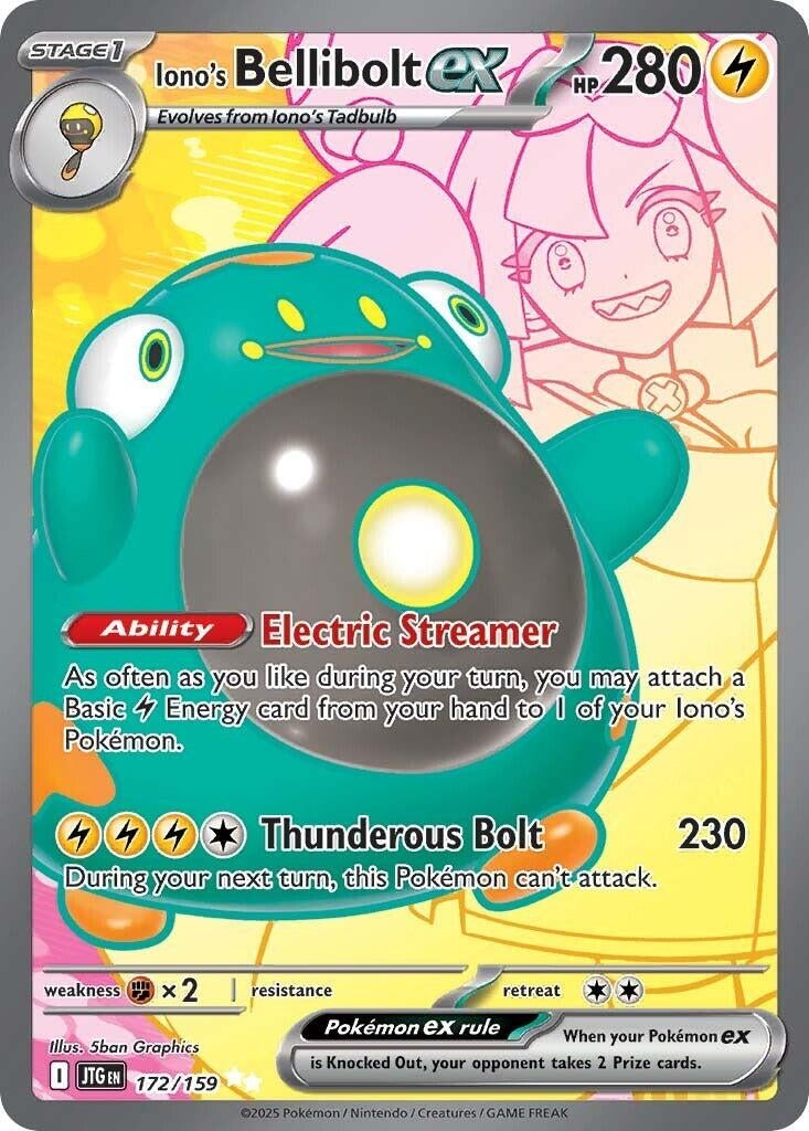 Iono's Bellibolt ex (172/159) (SV09: Journey Together)