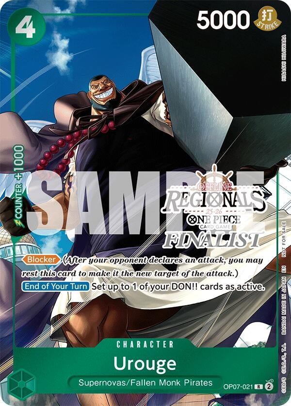 Image for Urouge (Offline Regional Finalist Card Set 2025 Vol.1) (OP07-021) (One Piece Promotion Cards) (OP-PR) - One Piece Card Game