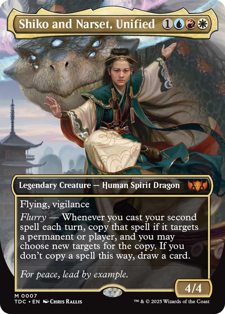 Shiko and Narset, Unified (Borderless) (7) (Tarkir: Dragonstorm)