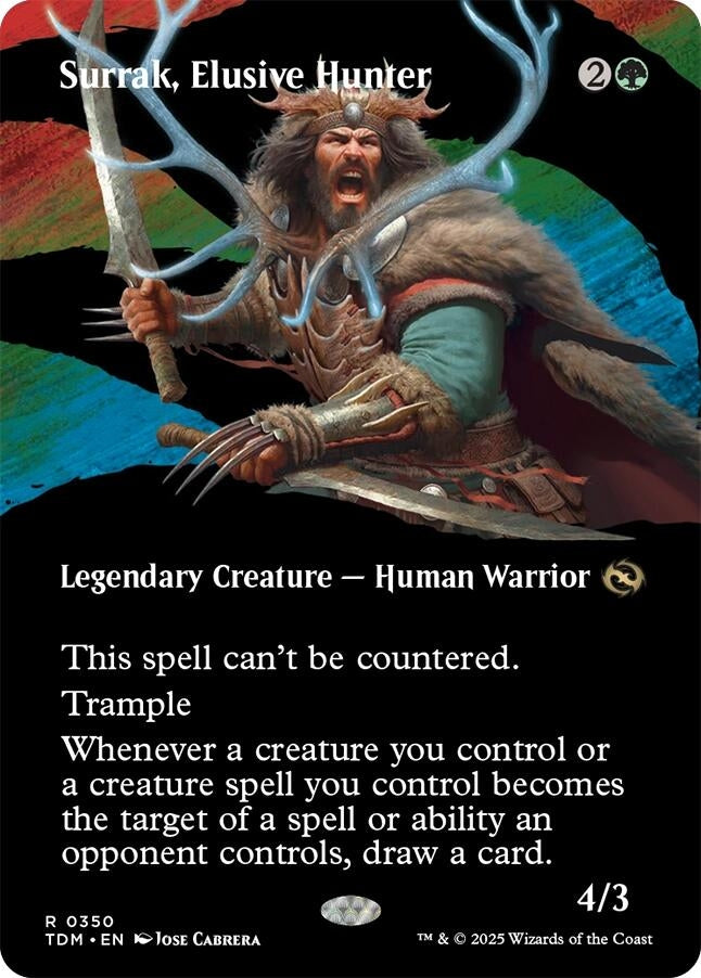 Surrak, Elusive Hunter (Borderless) (350) (Tarkir: Dragonstorm)