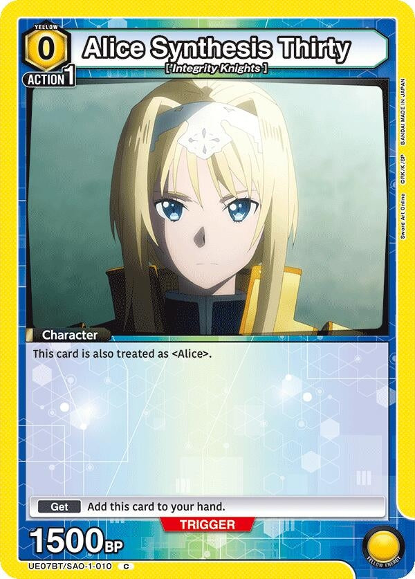 Image for Alice Synthesis Thirty (010) (Box Topper Foil) (UE07BT/SAO-1-010) (UE07BT: Sword Art Online) (UE07BT) - Union Arena