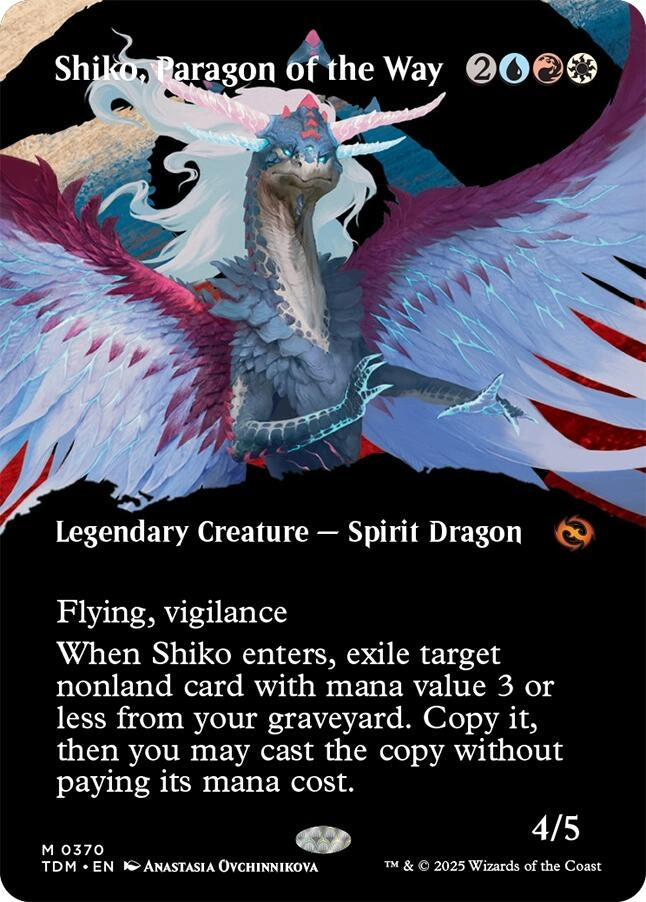 Shiko, Paragon of the Way (Borderless) (370) (Tarkir: Dragonstorm) - PokeBox USA