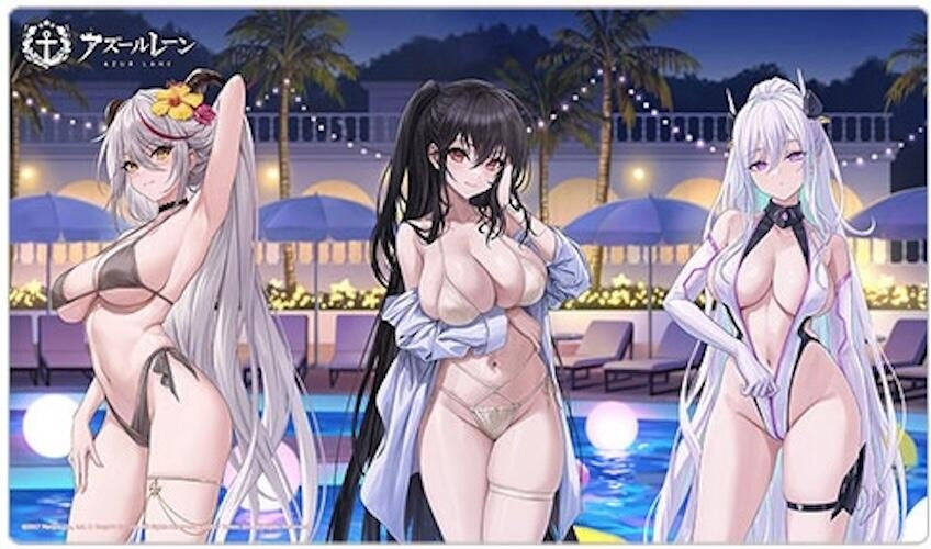 Image for Azur Lane New Illustration Rubber Mat (Night Pool) Playmat - Playmats