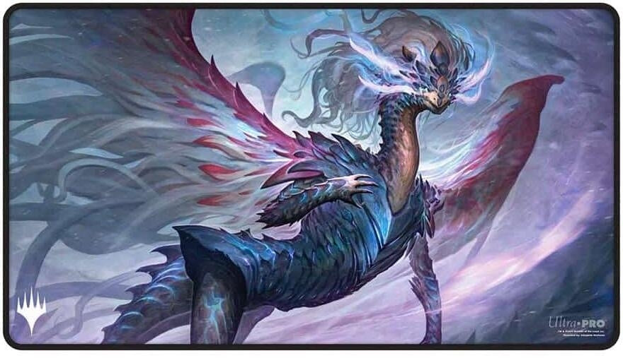 Image for Tarkir: Dragonstorm Black Stitched Playmat for Magic: The Gathering - Jeskai - Playmats