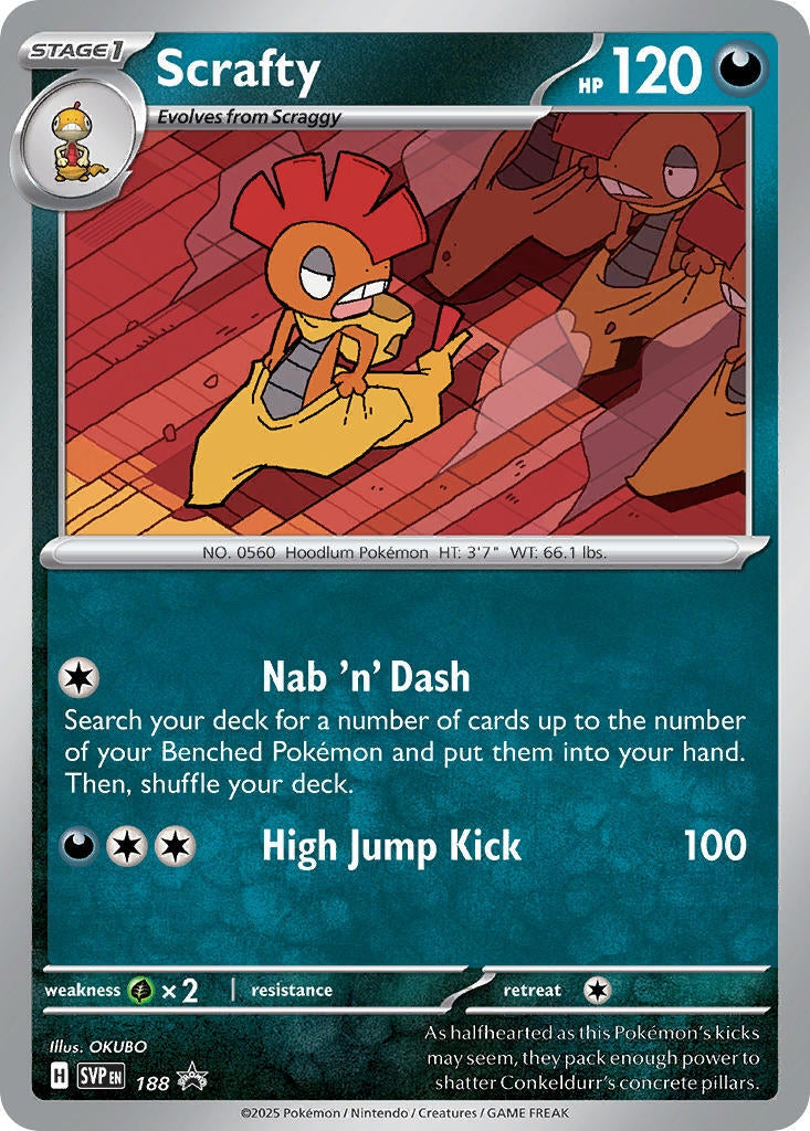 Image for Scrafty - 188 (Cosmos Holo) (188) (SV: Scarlet & Violet Promo Cards) (SVP) - Pokemon