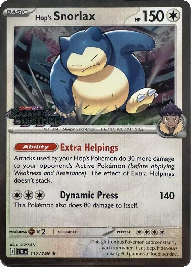 Image for Hop's Snorlax - 117/159 (Cosmos Holo) (117/159) (Miscellaneous Cards & Products) (MCAP) - Pokemon