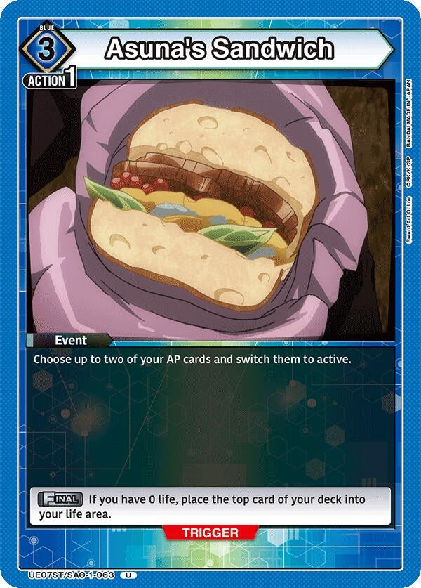 Image for Asuna's Sandwich (UE07ST/SAO-1-063) (UE07ST: Sword Art Online Starter Deck) (UE07ST) - Union Arena