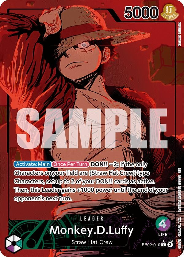 Image for Monkey.D.Luffy (010) (Alternate Art) (EB02-010) (Extra Booster: Anime 25th Collection) (EB-02) - One Piece Card Game