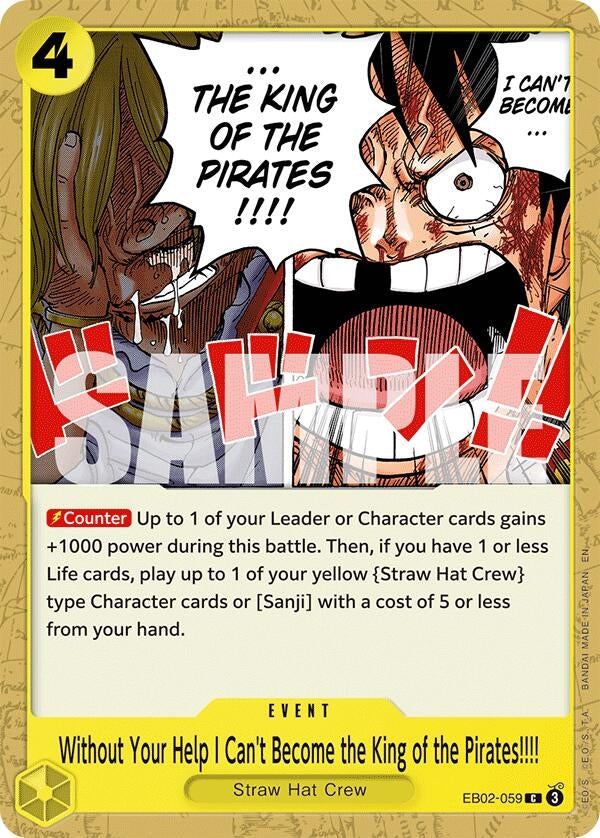 Image for Without Your Help I Can't Become the King of the Pirates!!!! (EB02-059) (Extra Booster: Anime 25th Collection) (EB-02) - One Piece Card Game