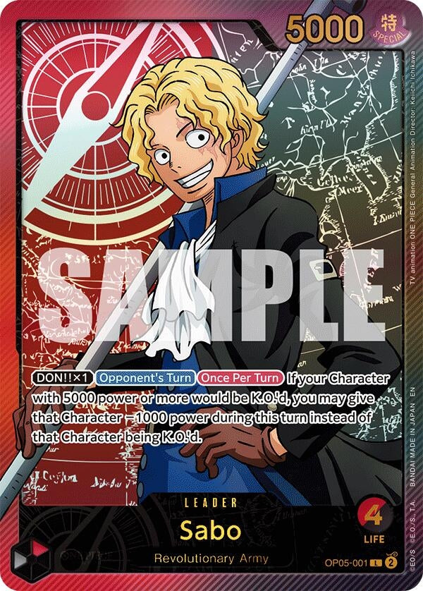 Image for Sabo (SP) (OP05-001) (Extra Booster: Anime 25th Collection) (EB-02) - One Piece Card Game