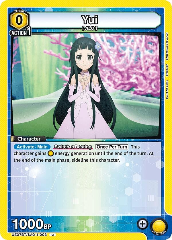 Image for Yui (008) (UE07BT/SAO-1-008) (UE07BT: Sword Art Online) (UE07BT) - Union Arena