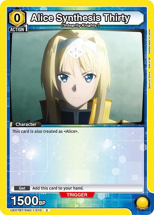 Image for Alice Synthesis Thirty (010) (UE07BT/SAO-1-010) (UE07BT: Sword Art Online) (UE07BT) - Union Arena