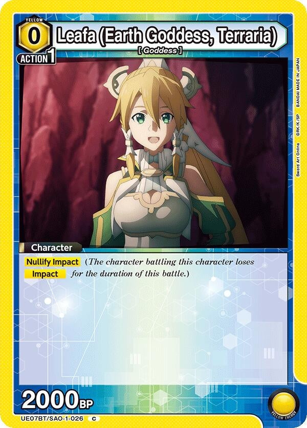 Image for Leafa (Earth Goddess, Terraria) (026) (UE07BT/SAO-1-026) (UE07BT: Sword Art Online) (UE07BT) - Union Arena