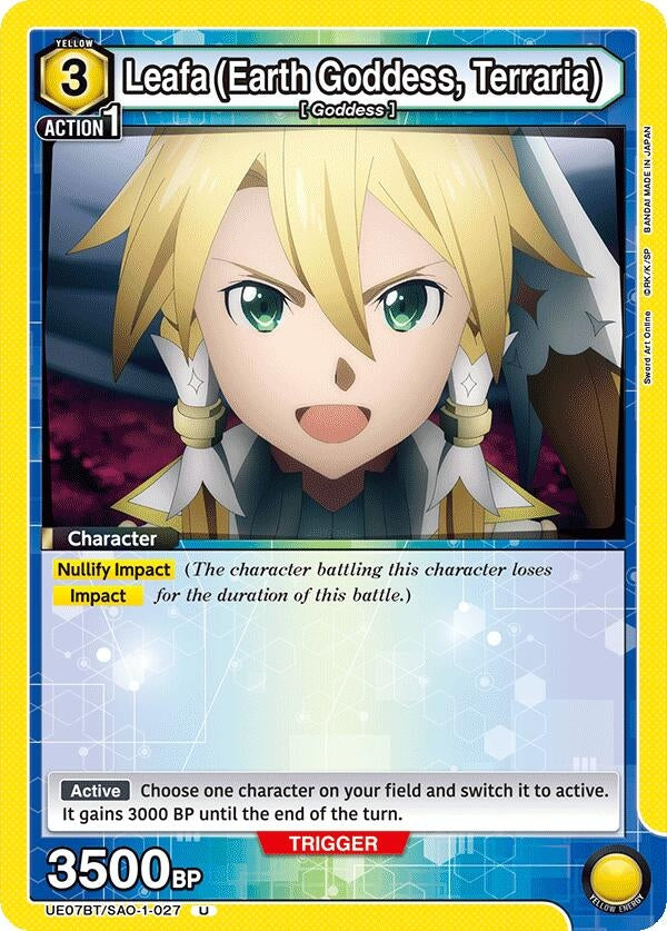 Image for Leafa (Earth Goddess, Terraria) (027) (UE07BT/SAO-1-027) (UE07BT: Sword Art Online) (UE07BT) - Union Arena