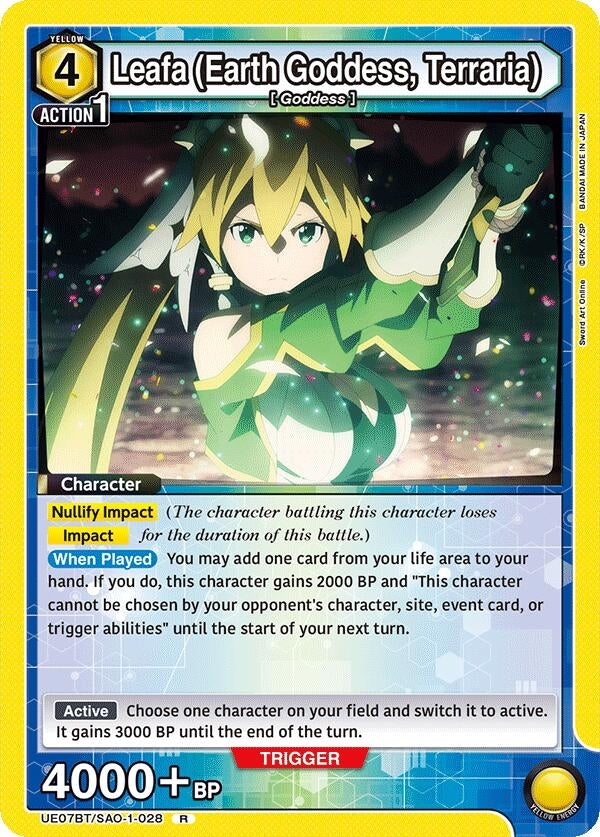 Image for Leafa (Earth Goddess, Terraria) (028) (UE07BT/SAO-1-028) (UE07BT: Sword Art Online) (UE07BT) - Union Arena
