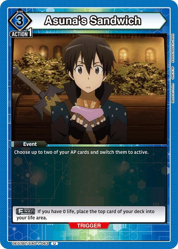 Image for Asuna's Sandwich (UE07BT/SAO-1-063) (UE07BT: Sword Art Online) (UE07BT) - Union Arena