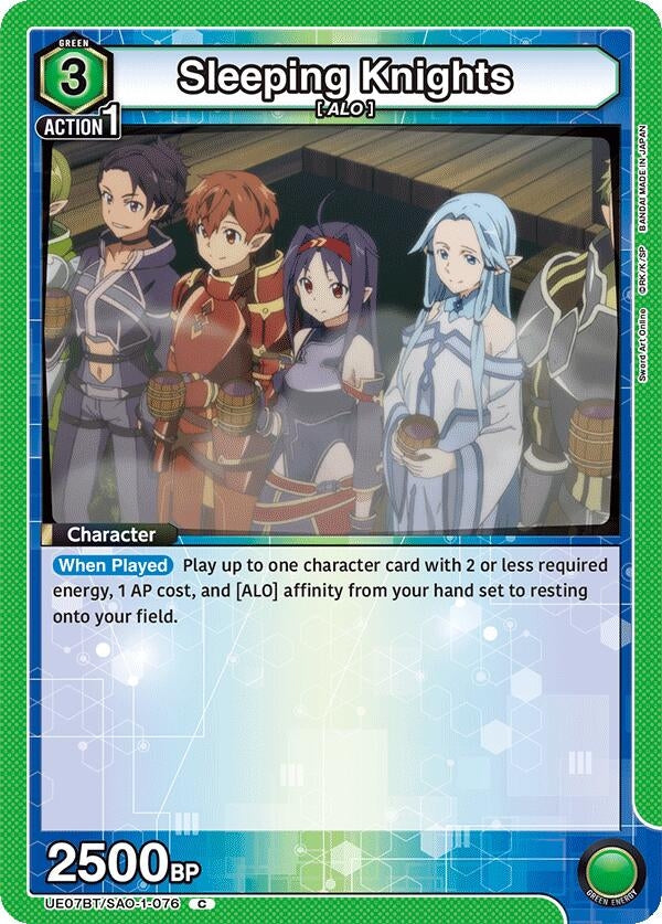Image for Sleeping Knights (UE07BT/SAO-1-076) (UE07BT: Sword Art Online) (UE07BT) - Union Arena