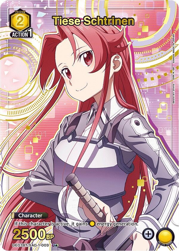 Image for Tiese Schtrinen (U*) (UE07BT/SAO-1-003) (UE07BT: Sword Art Online) (UE07BT) - Union Arena