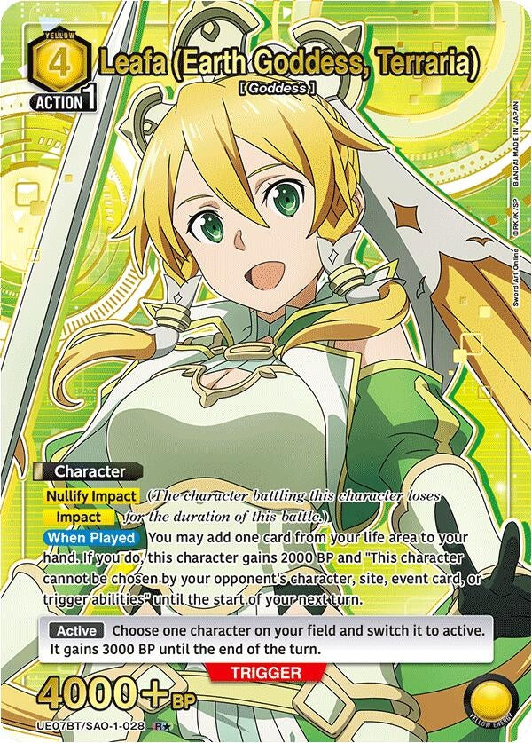 Image for Leafa (Earth Goddess, Terraria) (028) (R*) (UE07BT/SAO-1-028) (UE07BT: Sword Art Online) (UE07BT) - Union Arena
