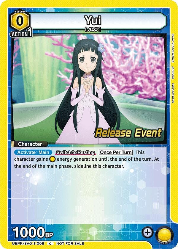 Image for Yui (008) (UEPR/SAO-1-008) (UE07BT: Sword Art Online Release Event Cards) (UE07BT_RE) - Union Arena